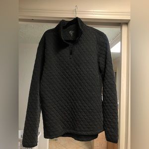 J crew quilter half-zip pullover, charcoal